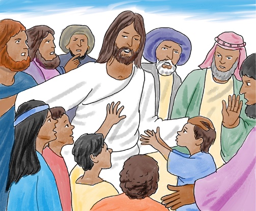 Jesus welcomes children